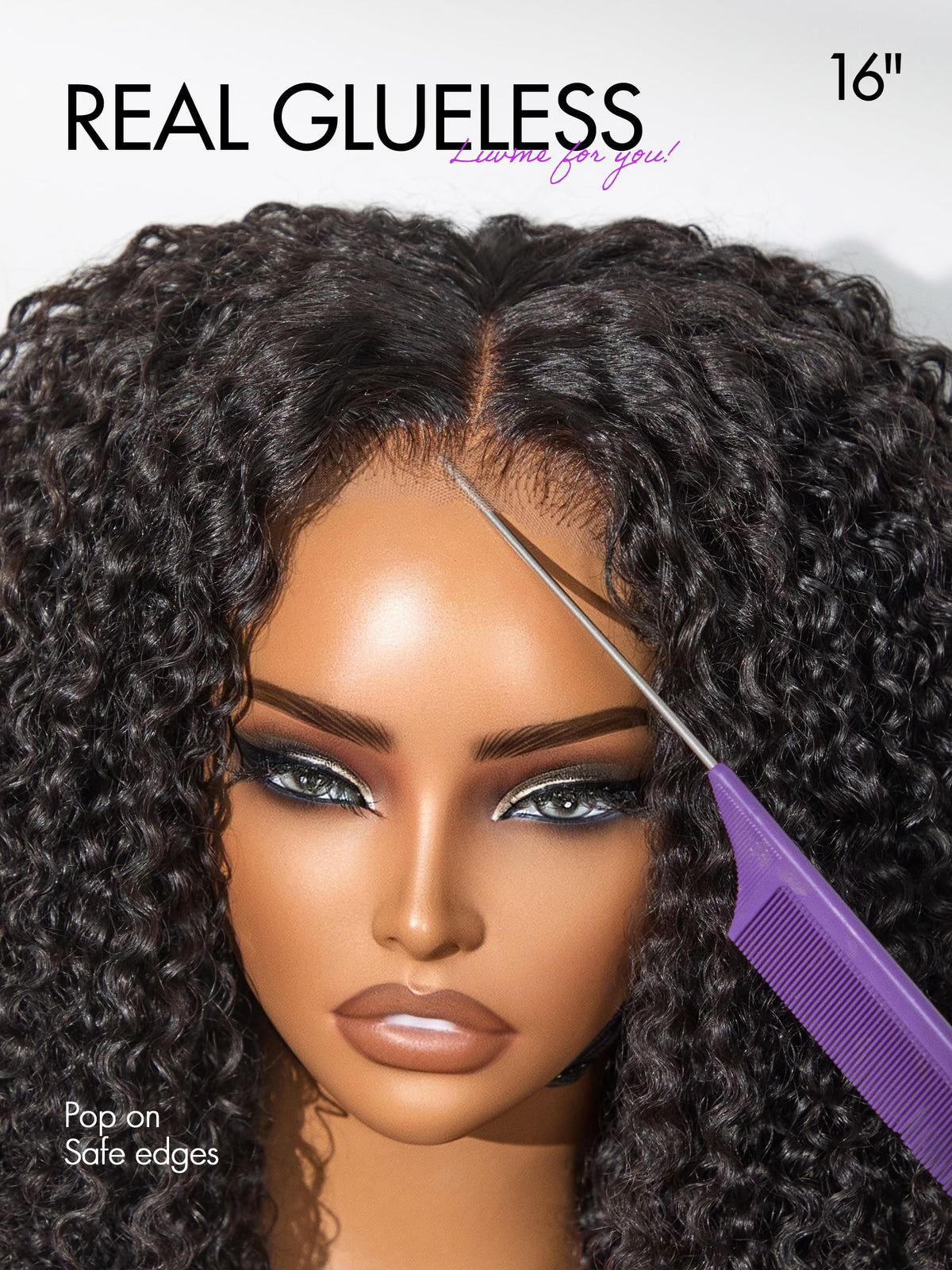 LUVME HAIR Bouncy Curly Wig in packaging