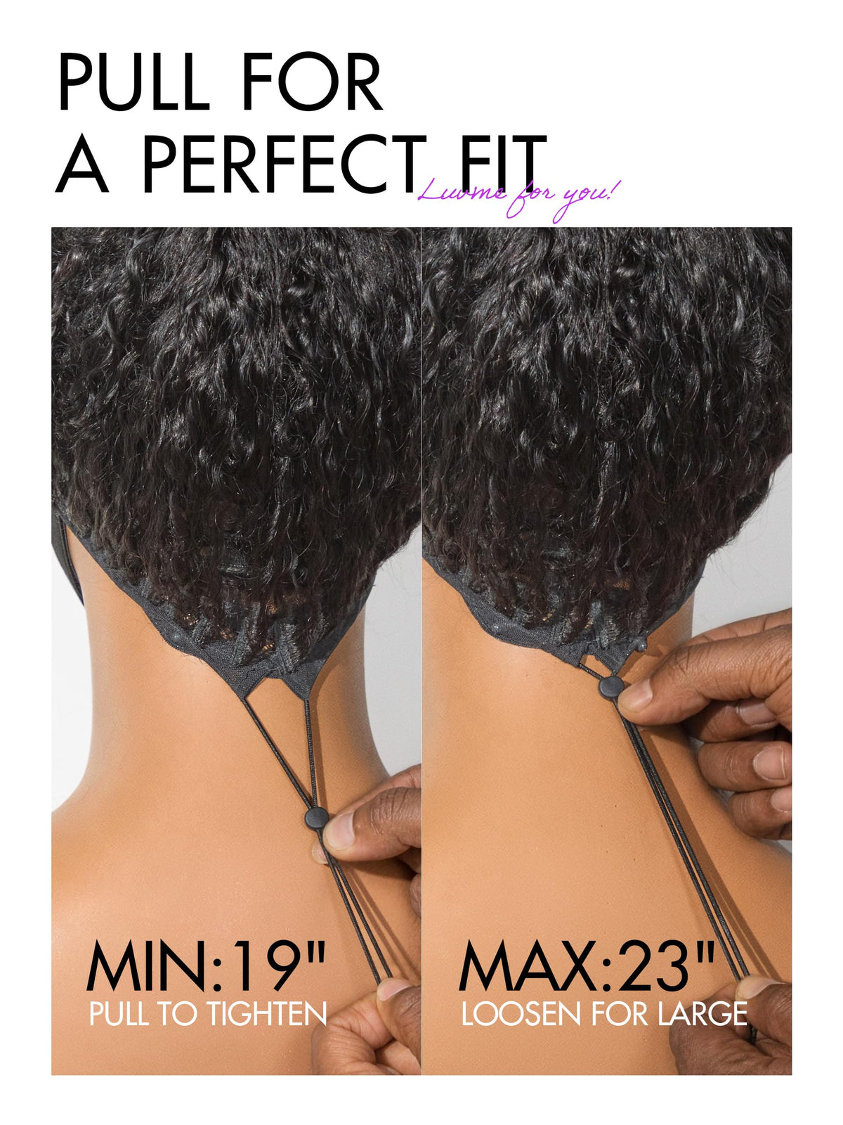 LUVME HAIR Bouncy Curly Wig with hair accessories
