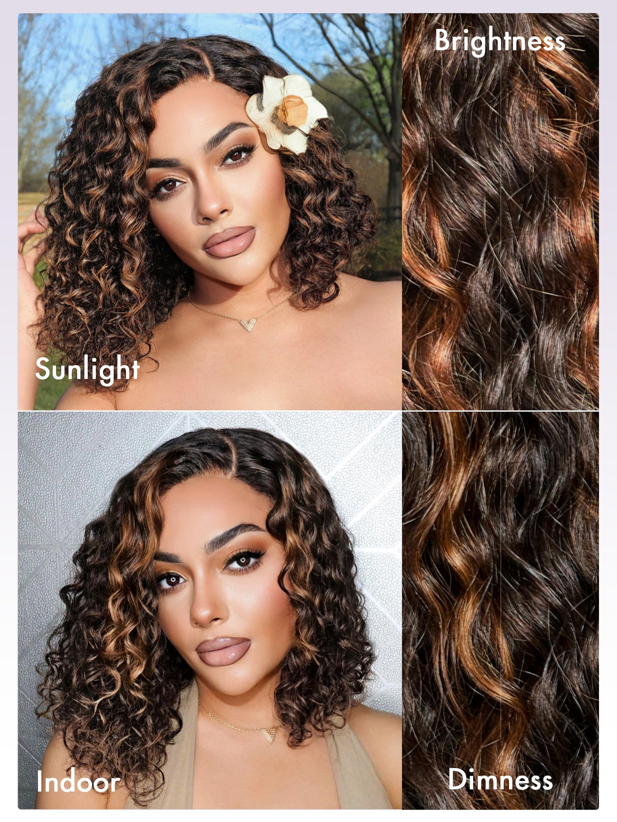 LUVME HAIR curly bob wig inside packaging
