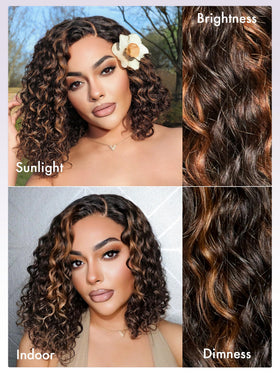LUVME HAIR curly bob wig inside packaging