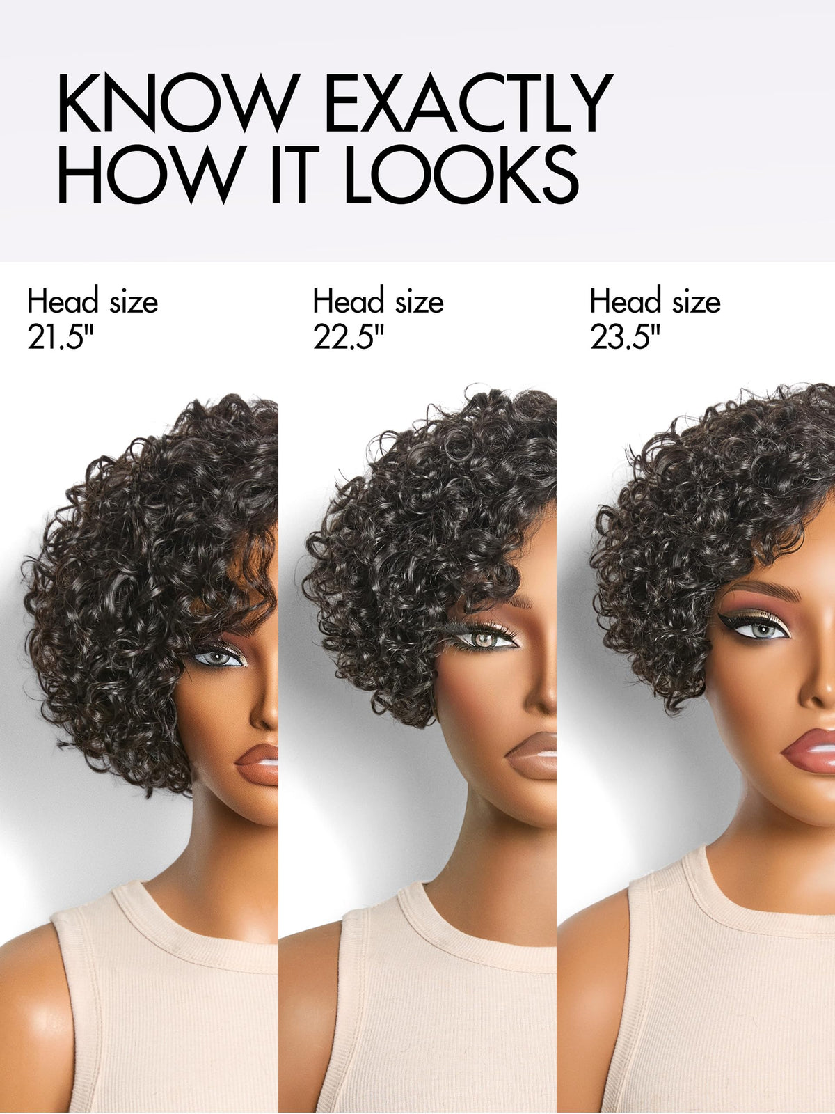 LUVME HAIR curly pixie wig with natural movement