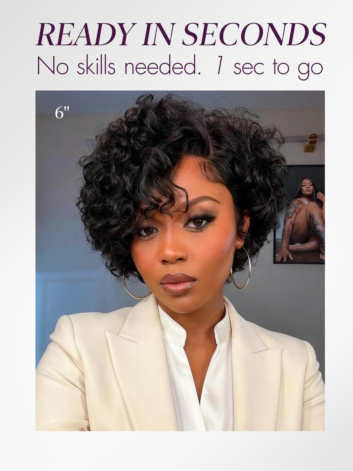 LUVME HAIR curly wig showing water wave texture