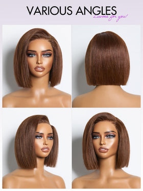 LUVME HAIR Dark Brown Bob Wig packaging