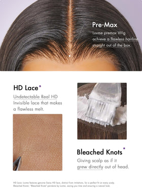 LUVME HAIR Glueless Straight Wig on mannequin for display