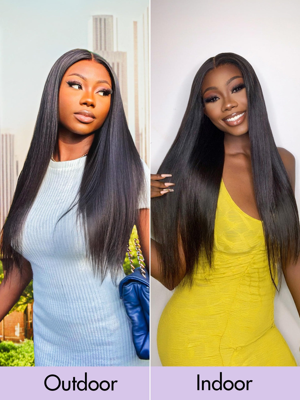 LUVME HAIR glueless wig back view highlighting lace closure