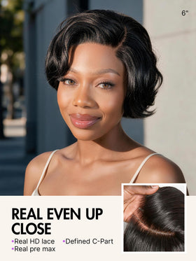 LUVME HAIR Layered Pixiecut Wig back view
