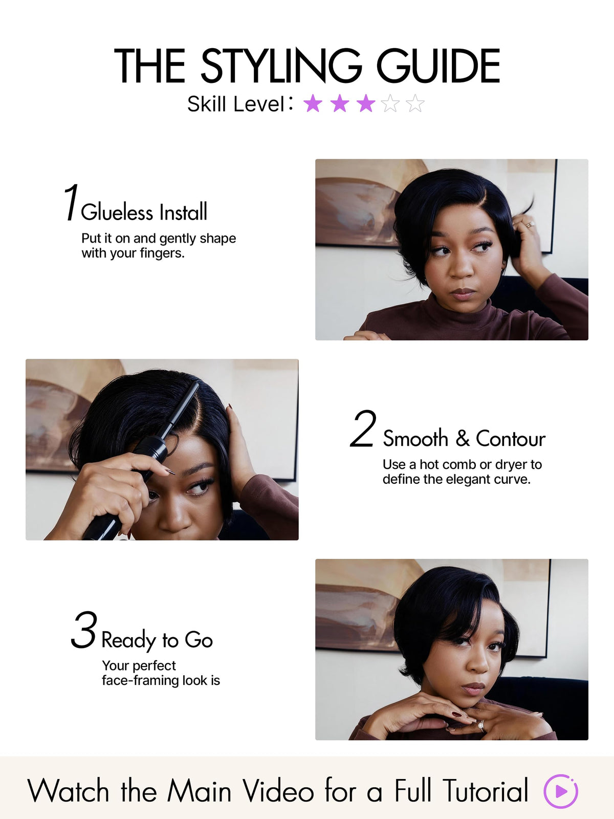 LUVME HAIR Layered Pixiecut Wig packaging