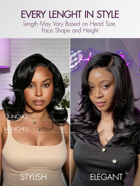 LUVME HAIR Layered Wavy Bob Wig 12 Inch packaging