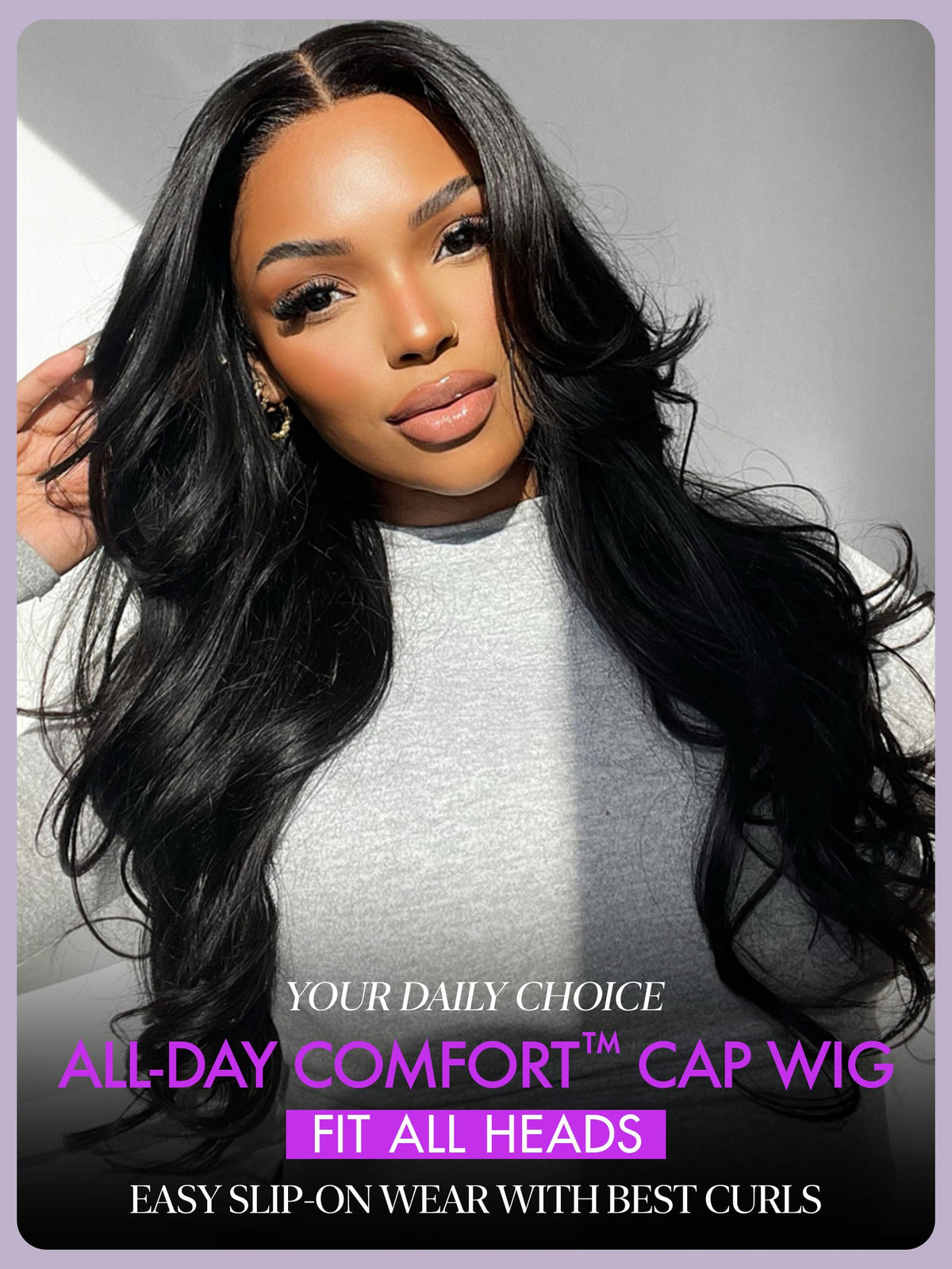 LUVME HAIR Loose Body Wave 5x5 Lace Front Wig side view