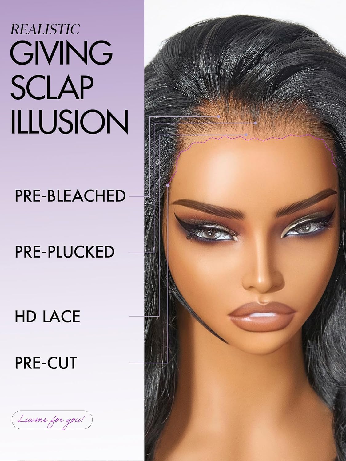 LUVME HAIR Loose Body Wave wig in packaging