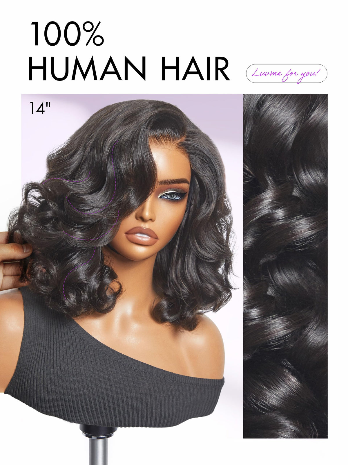 LUVME HAIR Loose Body Wave Wig packaging