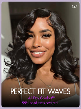 LUVME HAIR Loose Body Wave Wig side view showing texture