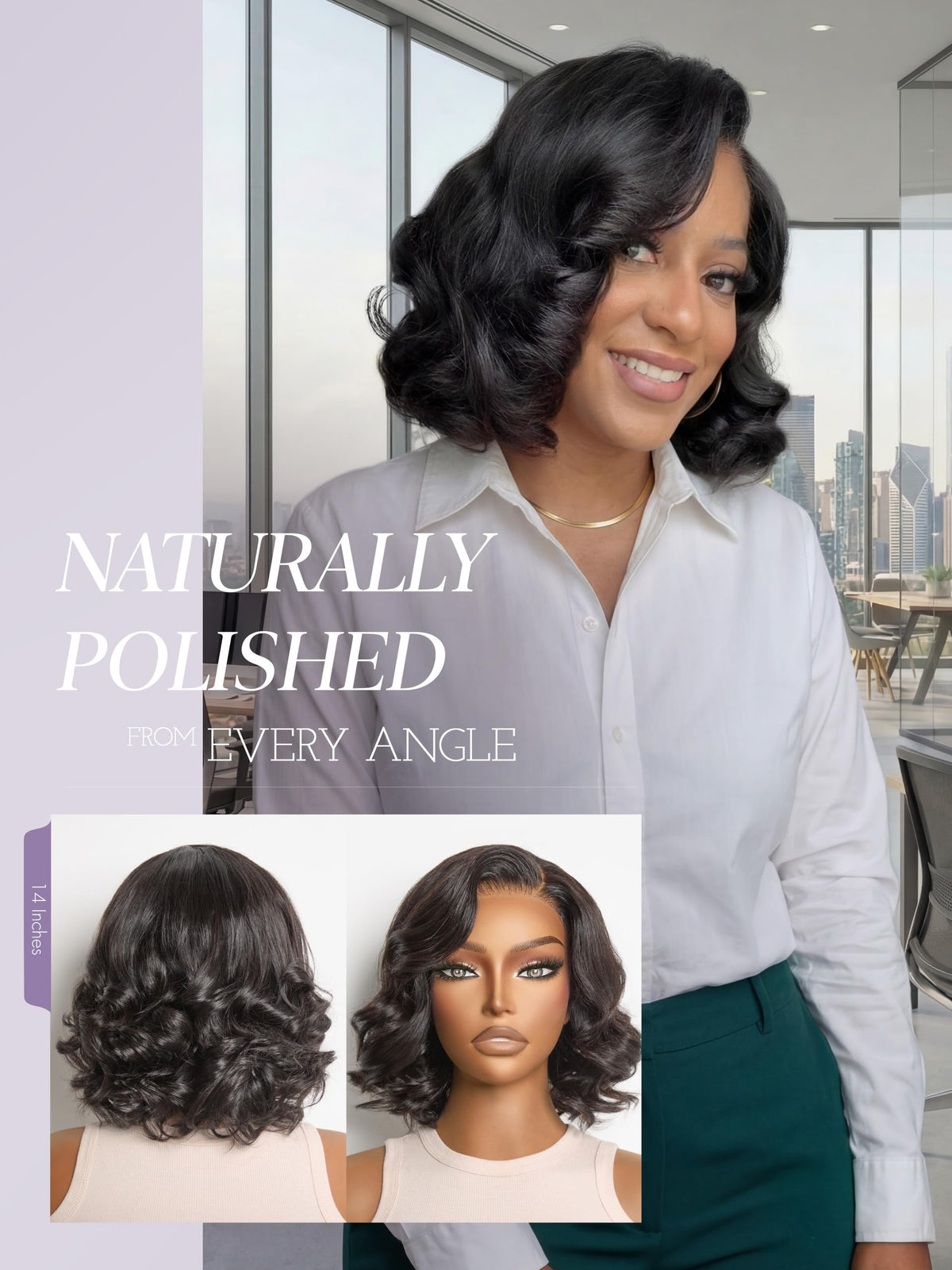 LUVME HAIR Loose Body Wave Wig styled with curls