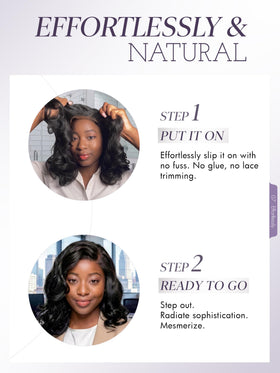 LUVME HAIR Loose Body Wave Wig styled with curls