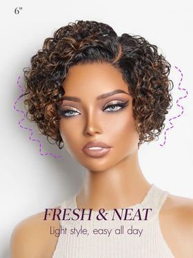 LUVME HAIR Pixie Cut Wig 6 Inch back view highlighting short layers