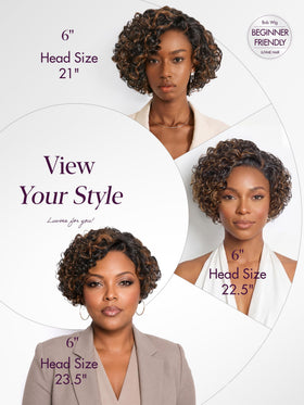 LUVME HAIR Pixie Cut Wig 6 Inch on a model showcasing style