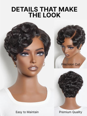 LUVME HAIR Short Pixie Cut Wig inside view showing cap construction