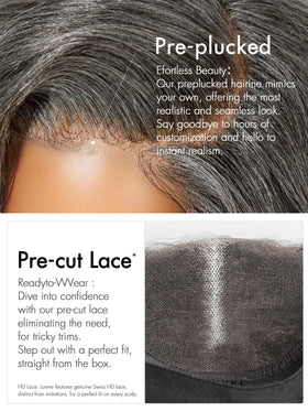 LUVME HAIR Short Wig back view with glueless minimalist lace