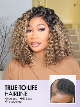 LUVME HAIR Water Wave Pixie Cut Short Curly Wig styled on mannequin