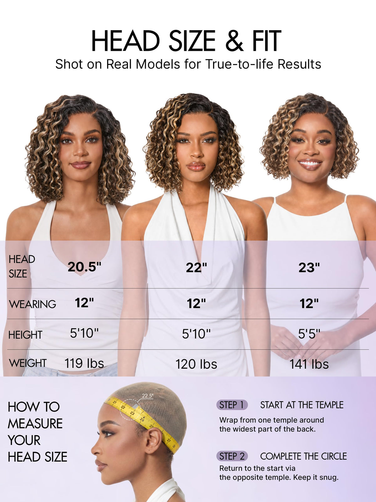 LUVME HAIR Water Wave Pixie Cut Wig close-up of HD lace