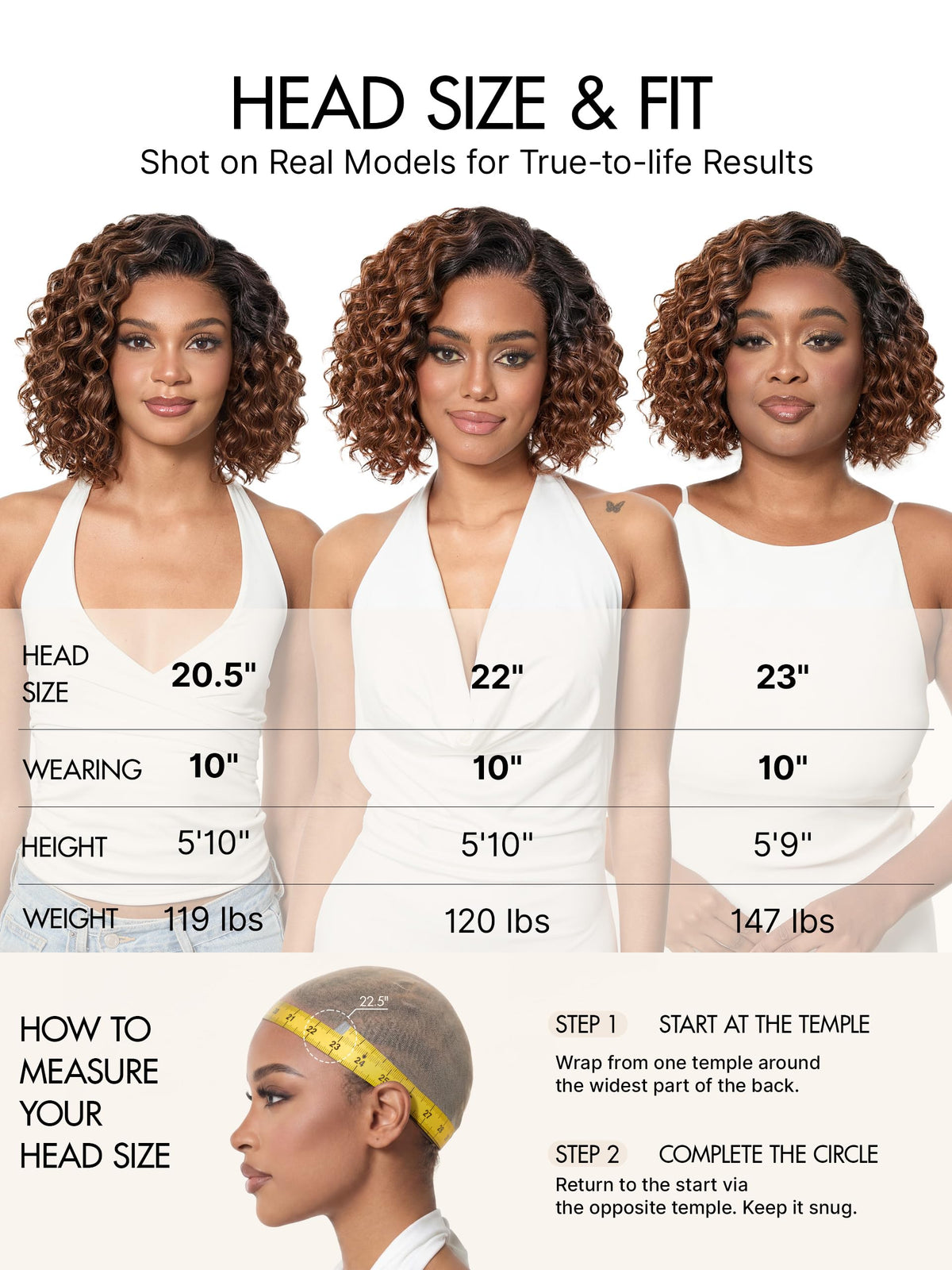 LUVME HAIR Water Wave Pixie Cut Wig close-up of lace front