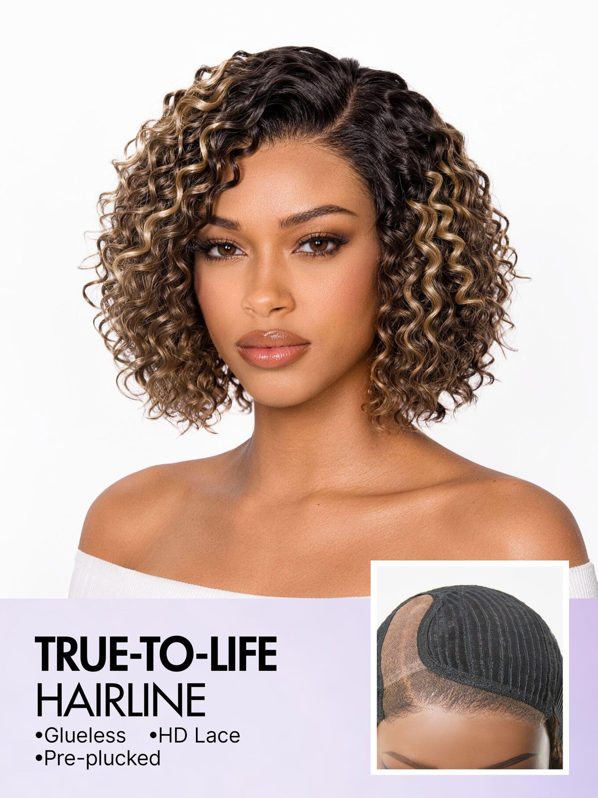 LUVME HAIR Water Wave Pixie Cut Wig in packaging