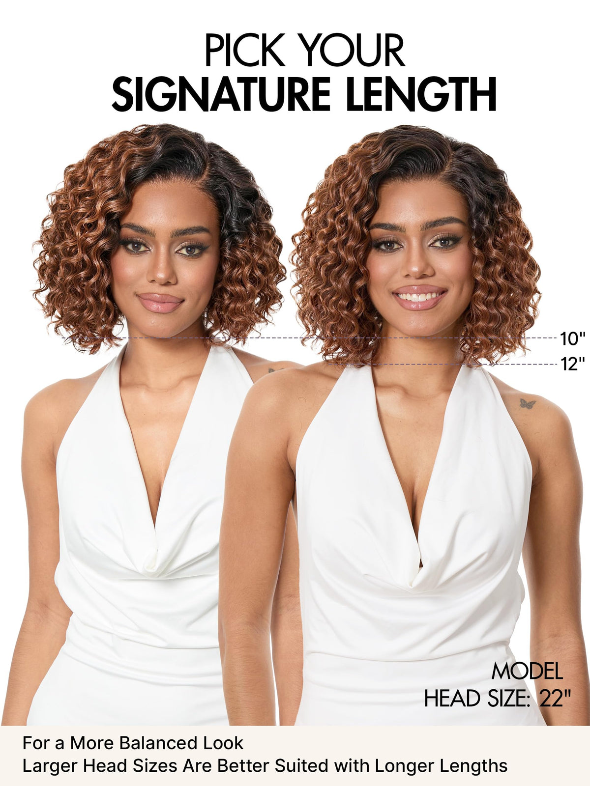 LUVME HAIR Water Wave Pixie Cut Wig showing side part