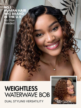 LUVME HAIR Water Wave Pixie Cut Wig side view