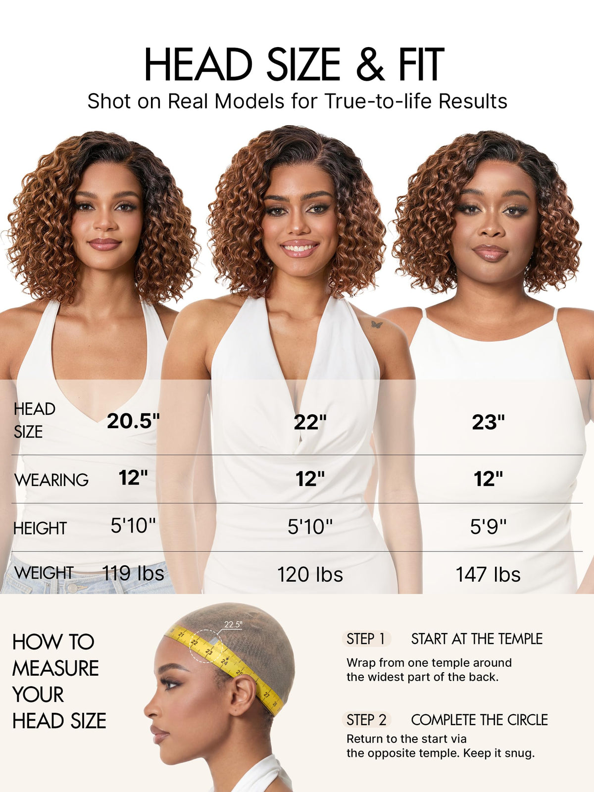 LUVME HAIR Water Wave Pixie Cut Wig styled on mannequin
