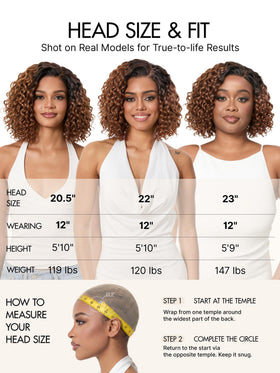 LUVME HAIR Water Wave Pixie Cut Wig styled on mannequin