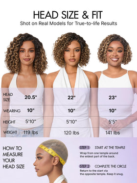 LUVME HAIR Water Wave Pixie Cut Wig with natural hairline
