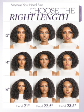LUVME HAIR Wet and Wavy 5x5 Closure Curly Bob Wig close-up of texture