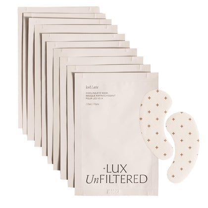 + Lux Unfiltered Iced Latte Cooling Under Eye Patches front view