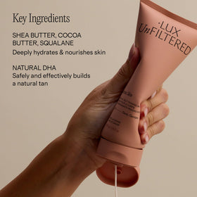 + Lux Unfiltered Summer Skin Deep Gradual Self Tanner texture close-up