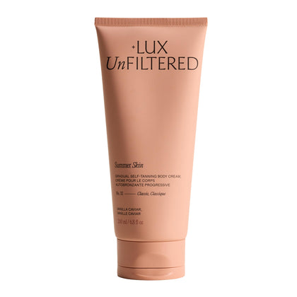 + Lux Unfiltered Summer Skin Gradual Self Tanner 240g front view