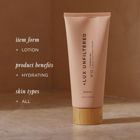 + Lux Unfiltered Summer Skin Gradual Self Tanner 240g with texture close-up