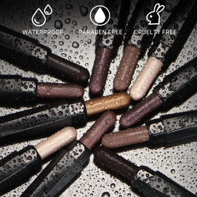 LUXAZA eyeshadow stick showing hexagonal tube design