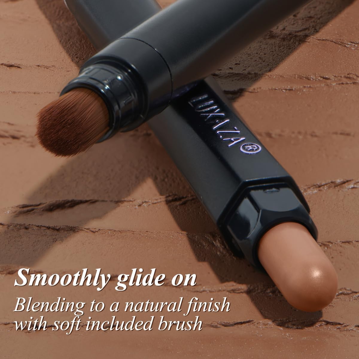LUXAZA PRO Brown Eyeshadow Stick Set 6PCS in use on model