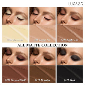 LUXAZA PRO Brown Eyeshadow Stick Set 6PCS with built-in brush