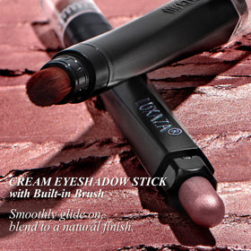 LUXAZA PRO Brown Eyeshadow Stick set displayed on vanity