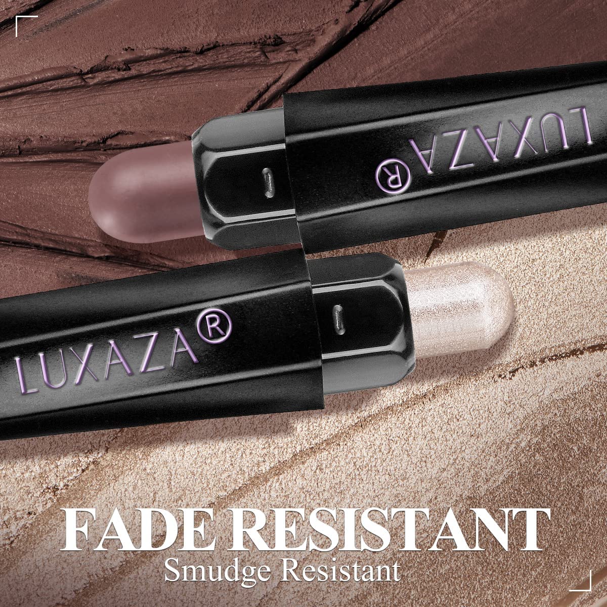 LUXAZA PRO Brown Eyeshadow Stick swatches on skin