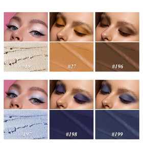 LUXAZA PRO Cream Eye Shadow Stick close-up showing built-in smudger brush