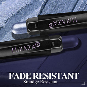 LUXAZA PRO Cream Eye Shadow Sticks displayed in a portable makeup bag