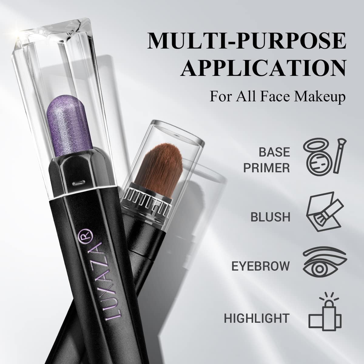 LUXAZA PRO eyeshadow stick applied on eyelid