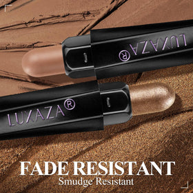 LUXAZA PRO eyeshadow stick in use on model's eyelid