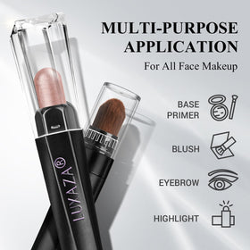 LUXAZA PRO eyeshadow stick set displayed with makeup tools