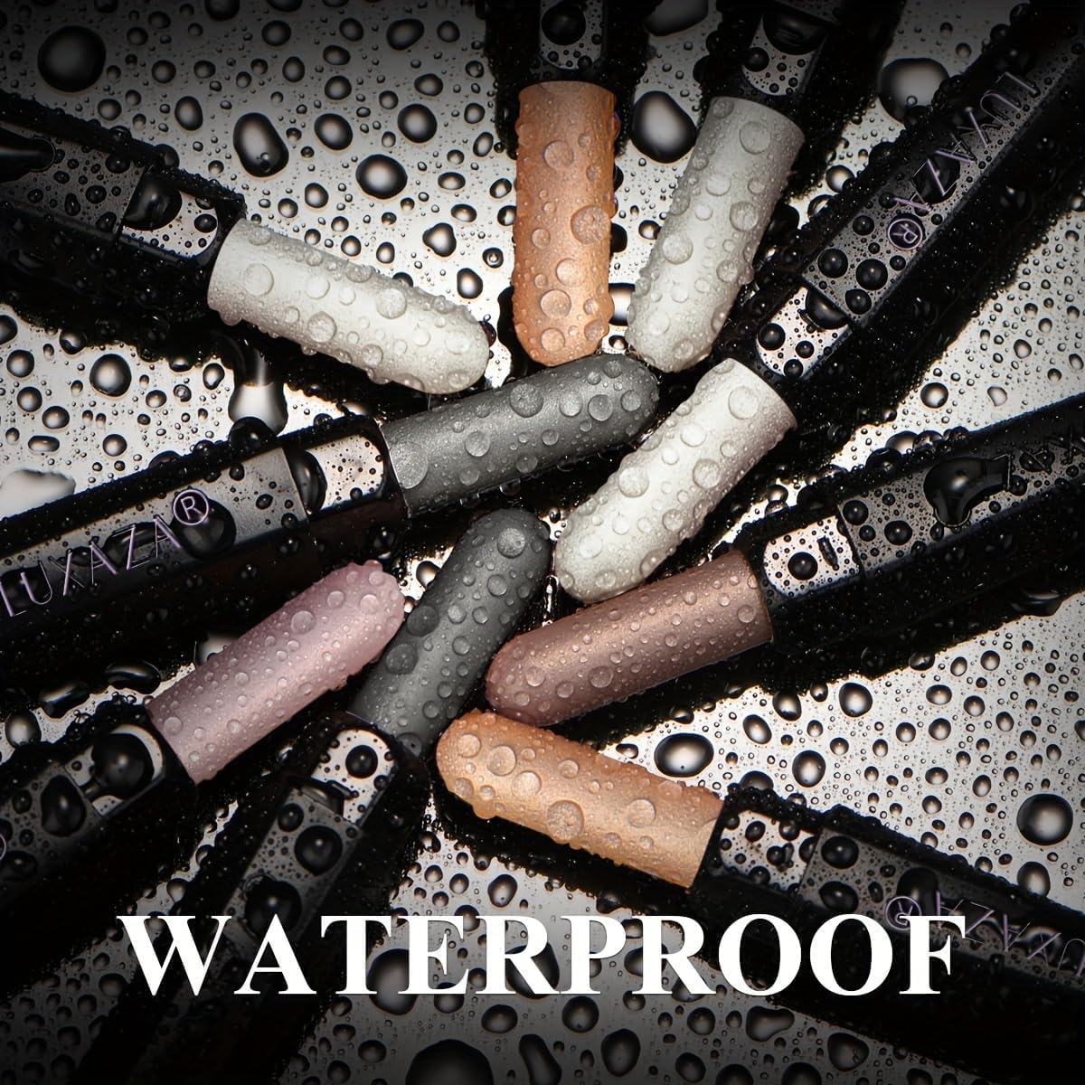 LUXAZA PRO eyeshadow stick set open showing all shades