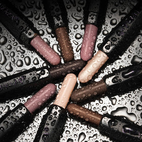 LUXAZA PRO Neutral Eyeshadow Stick Set 6PCS on a vanity table