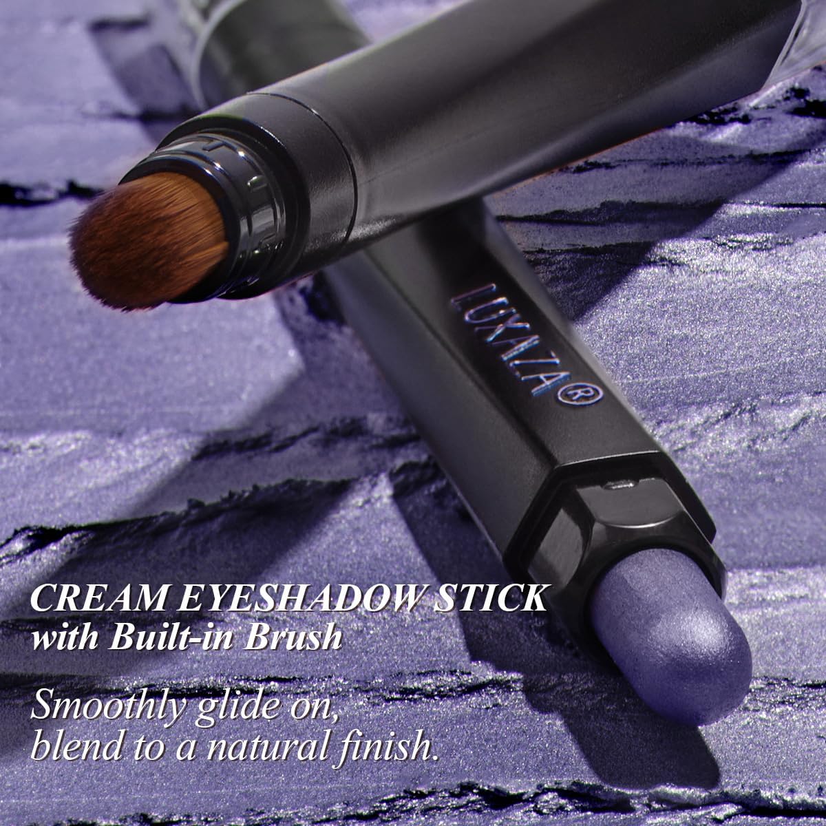 LUXAZA PRO Purple Eyeshadow Stick in hexagonal tube