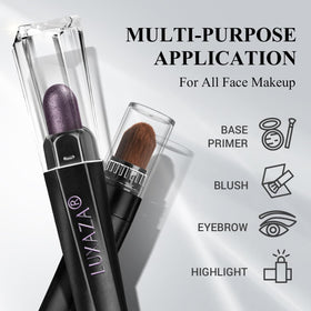 LUXAZA PRO Purple Eyeshadow Stick set displayed with other beauty products